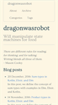 Mobile Screenshot of dragonwasrobot.com